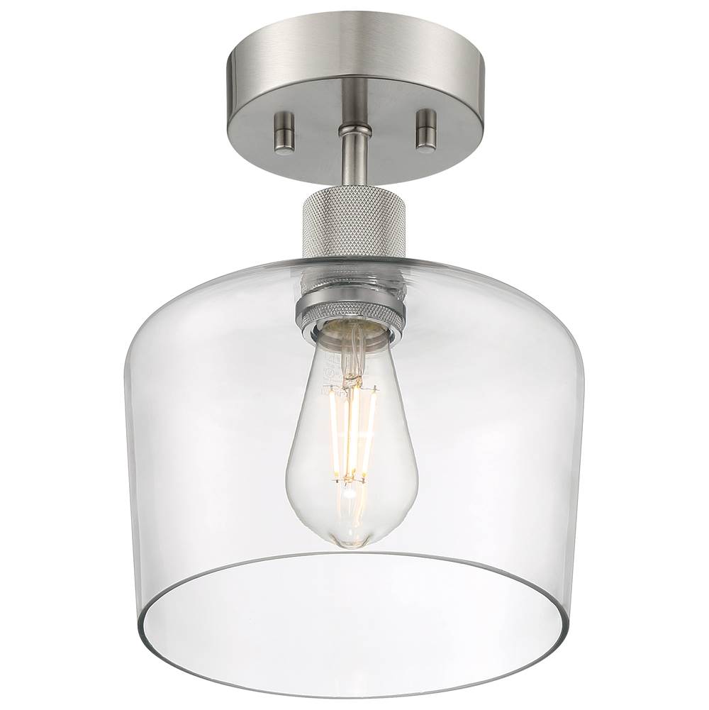 Access Lighting 63147LEDDLP-BS/CLR Brushed Steel Chardonnay Led Semi-flush Image 2