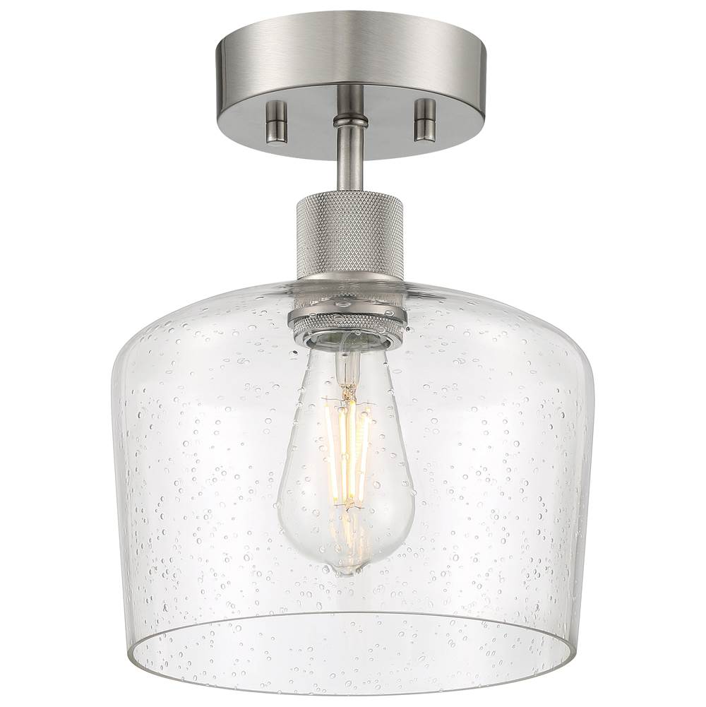 Access Lighting 63147LEDDLP-BS/SDG Brushed Steel Chardonnay Led Semi-flush Image 1
