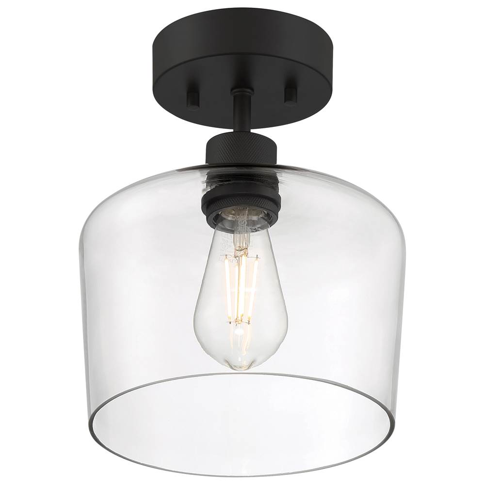Access Lighting 63147LEDDLP-MBL/CLR Matte Black Chardonnay Led Semi-flush Image 2