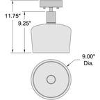 Access Lighting 63147LEDD-BS/SDG Brushed Steel Chardonnay Led Semi-flush Image 4
