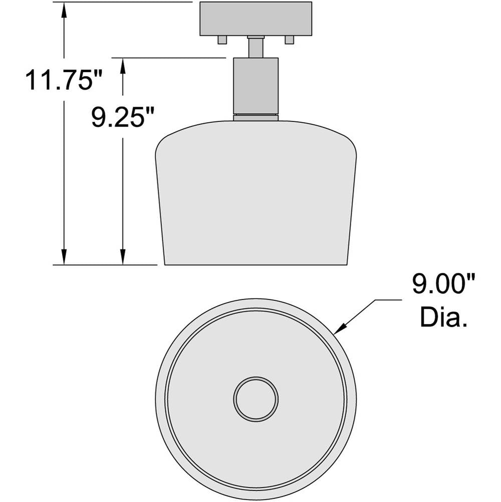 Access Lighting 63147LEDD-BS/SDG Brushed Steel Chardonnay Led Semi-flush Image 4