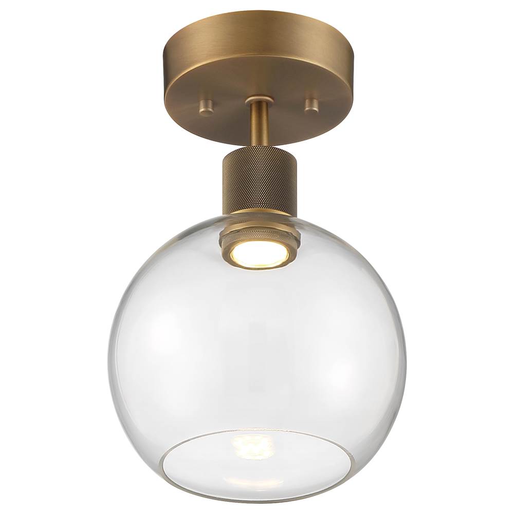 Access Lighting Port Nine Burgundy Led Semi-flush