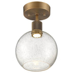 Access Lighting 63148LEDD-ABB/SDG Antiqued Brushed Brass Burgundy Led Semi-flush Image 2