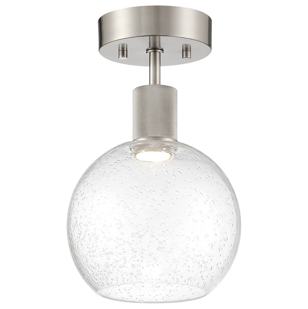 Access Lighting 63148LEDD-BS/SDG Brushed Steel Burgundy Led Semi-flush Image 1