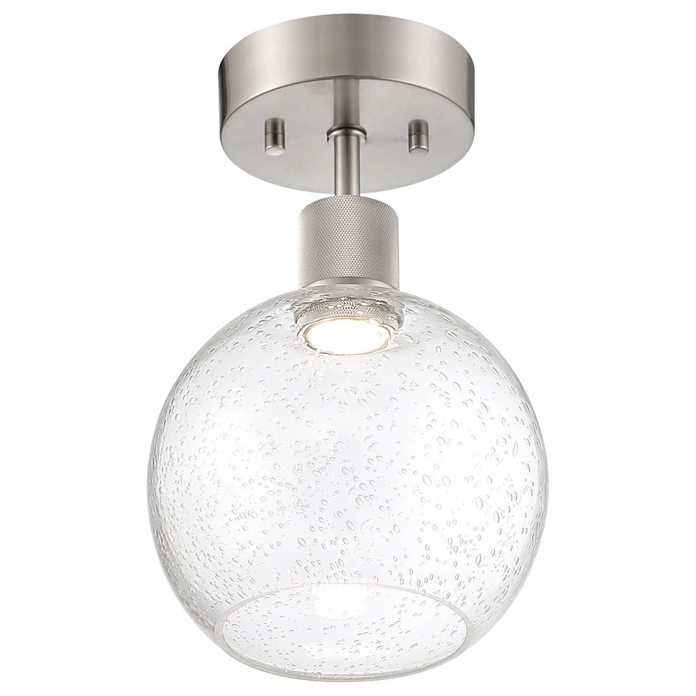Access Lighting 63148LEDD-BS/SDG Brushed Steel Burgundy Led Semi-flush Image 2