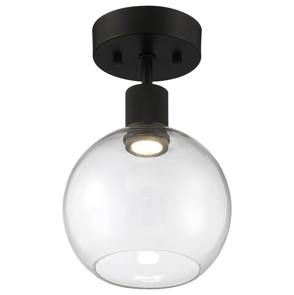 Access Lighting 63148LEDD-MBL/CLR Matte Black Burgundy Led Semi-flush Image 2