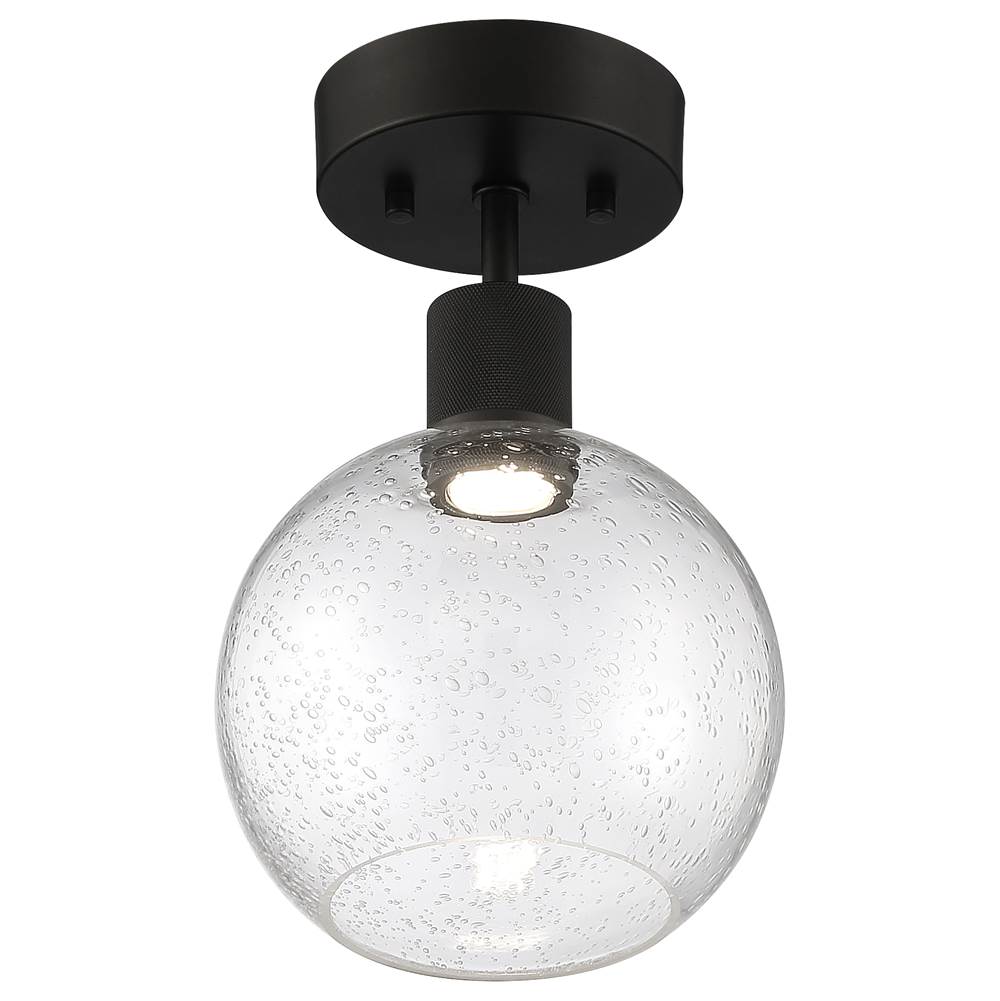 Access Lighting 63148LEDD-MBL/SDG Matte Black Burgundy Led Semi-flush Image 2