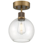 Access Lighting 63148LEDDLP-ABB/CLR Antiqued Brushed Brass Burgundy Led Semi-flush Image 1