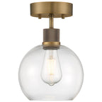 Access Lighting Port Nine Burgundy Led Semi-flush