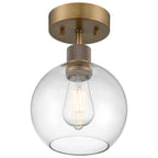 Access Lighting 63148LEDDLP-ABB/CLR Antiqued Brushed Brass Burgundy Led Semi-flush Image 4