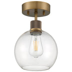 Access Lighting 63148LEDDLP-ABB/CLR Antiqued Brushed Brass Burgundy Led Semi-flush Image 2