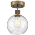 Access Lighting 63148LEDDLP-ABB/SDG Antiqued Brushed Brass Burgundy Led Semi-flush Image 1