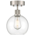Access Lighting Port Nine Burgundy Led Semi-flush