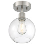 Access Lighting 63148LEDDLP-BS/CLR Brushed Steel Burgundy Led Semi-flush Image 4