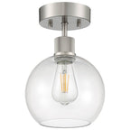 Access Lighting 63148LEDDLP-BS/CLR Brushed Steel Burgundy Led Semi-flush Image 2