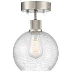 Access Lighting 63148LEDDLP-BS/SDG Brushed Steel Burgundy Led Semi-flush Image 4