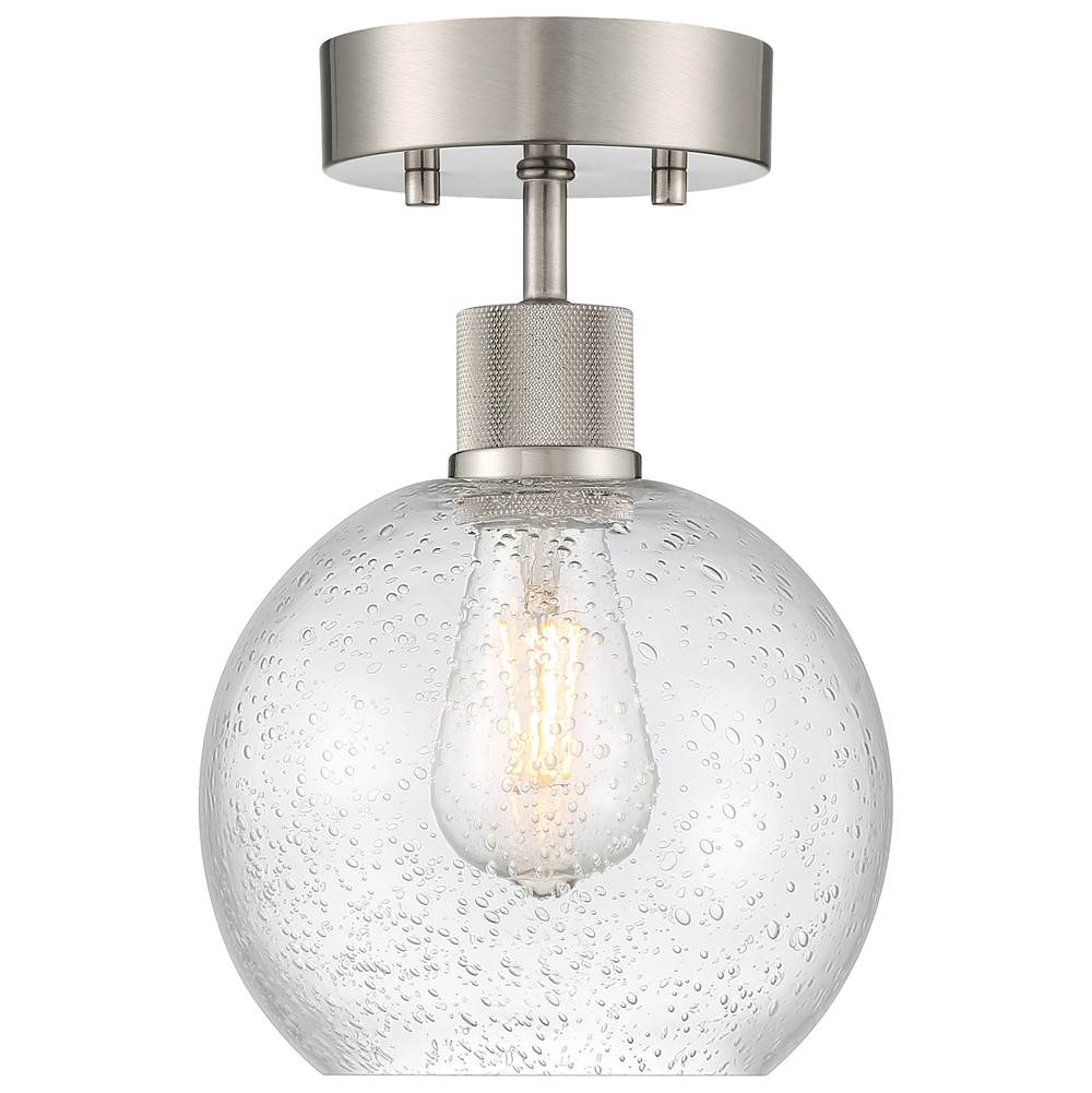 Access Lighting 63148LEDDLP-BS/SDG Brushed Steel Burgundy Led Semi-flush Image 4