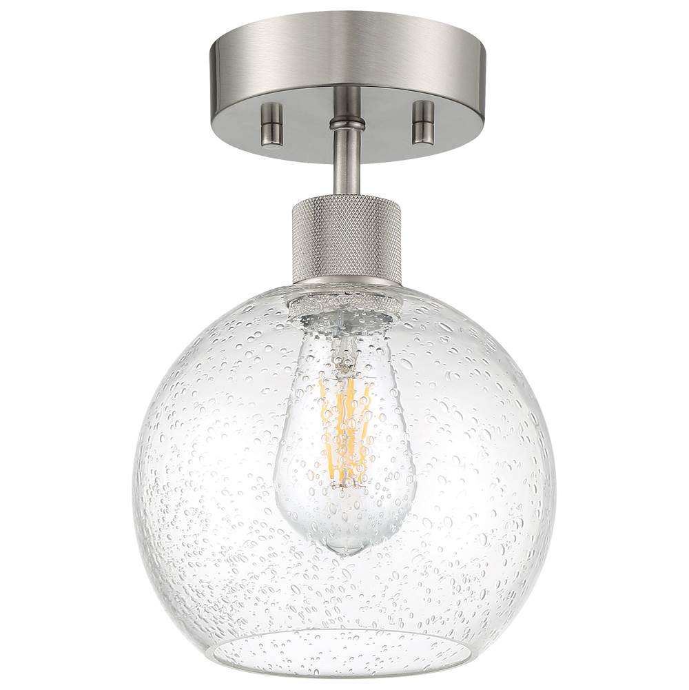 Access Lighting 63148LEDDLP-BS/SDG Brushed Steel Burgundy Led Semi-flush Image 2