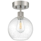 Access Lighting 63148LEDDLP-BS/SDG Brushed Steel Burgundy Led Semi-flush Image 2