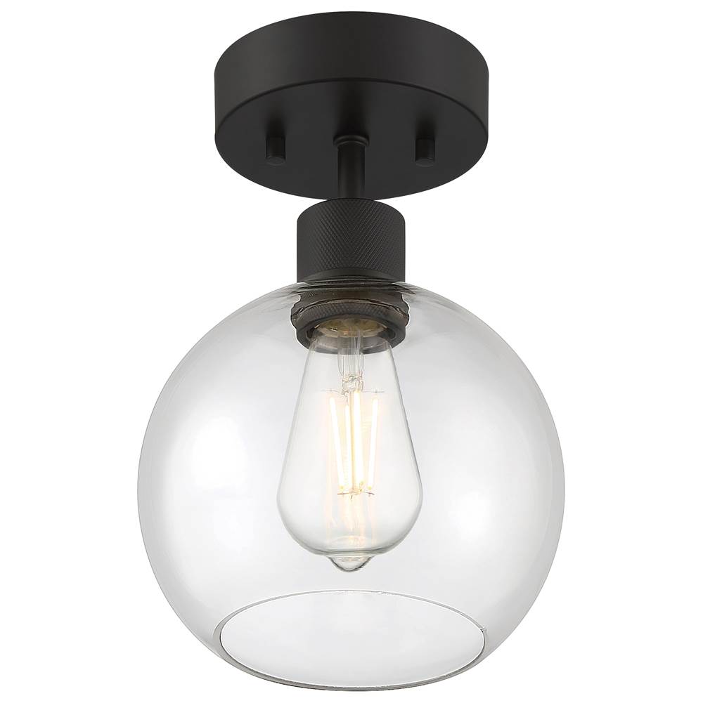Access Lighting 63148LEDDLP-MBL/CLR Matte Black Burgundy Led Semi-flush Image 4
