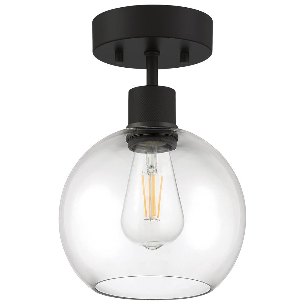 Access Lighting 63148LEDDLP-MBL/CLR Matte Black Burgundy Led Semi-flush Image 2