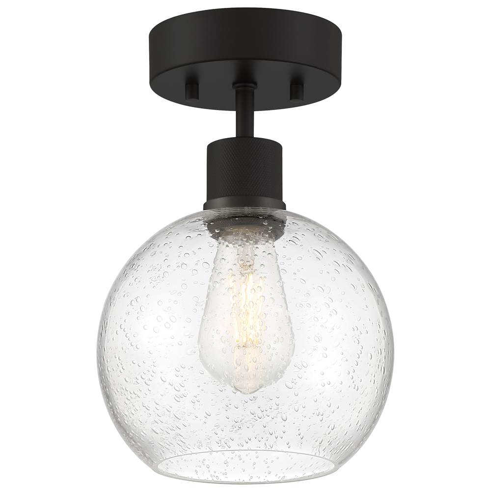 Access Lighting 63148LEDDLP-MBL/SDG Matte Black Burgundy Led Semi-flush Image 1