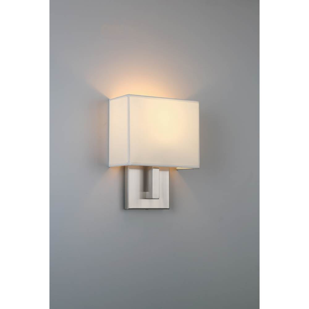 Access Lighting 64061LEDDLP-BS/WH Brushed Steel 1 Light Led Wall Sconce Image 2