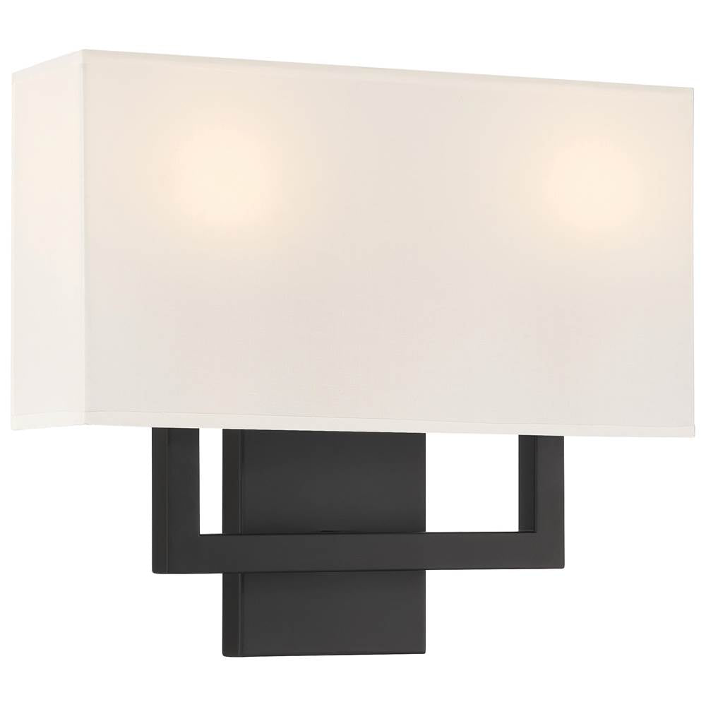 Access Lighting 64062LEDDLP-MBL/WH Matte Black 2 Light Led Wall Sconce Image 1