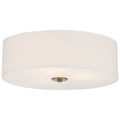 Access Lighting 64063LEDDLP-ABB/WH Antiqued Brushed Brass Led Flush Mount Image 1