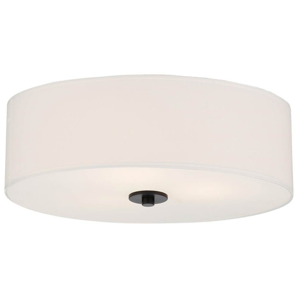 Access Lighting 64063LEDDLP-MBL/WH Matte Black Led Flush Mount Image 1