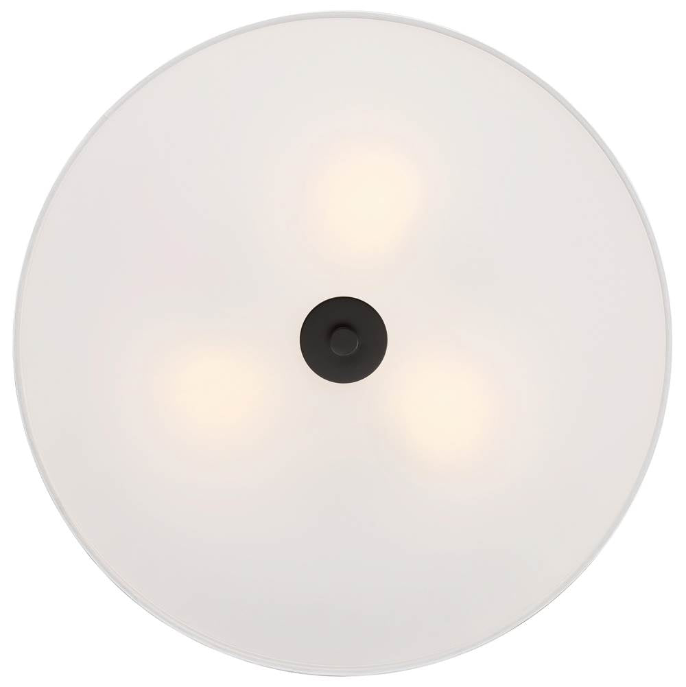 Access Lighting 64063LEDDLP-MBL/WH Matte Black Led Flush Mount Image 4