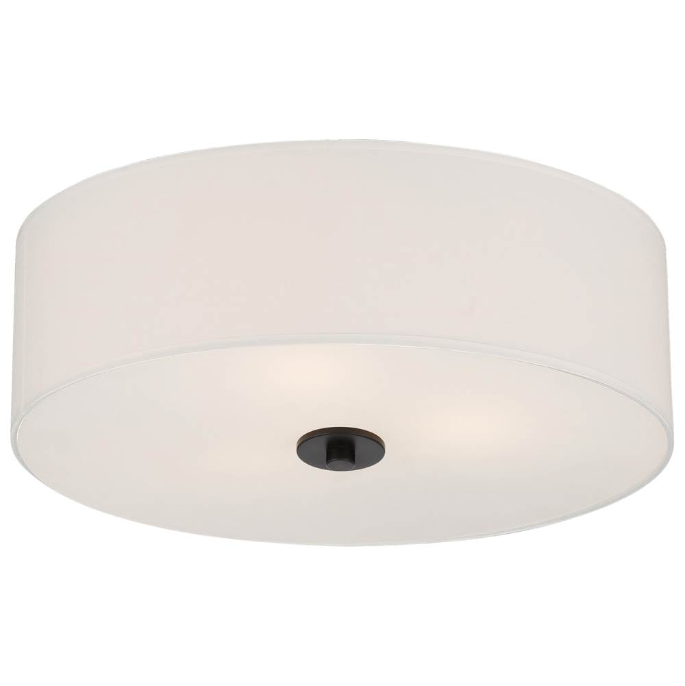 Access Lighting 64063LEDDLP-MBL/WH Matte Black Led Flush Mount Image 2