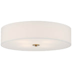 Access Lighting 64064LEDDLP-ABB/WH Antiqued Brushed Brass Led Flush Mount Image 1