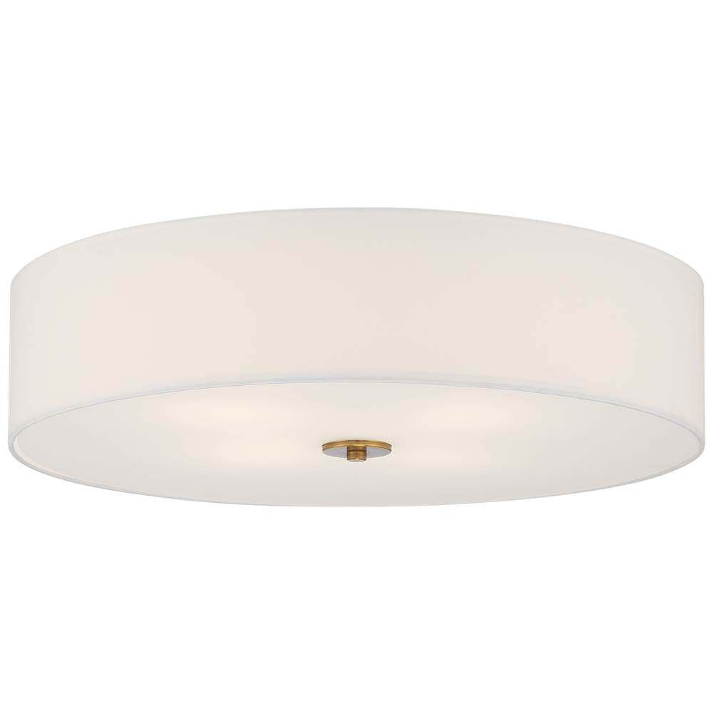 Access Lighting 64064LEDDLP-ABB/WH Antiqued Brushed Brass Led Flush Mount Image 1