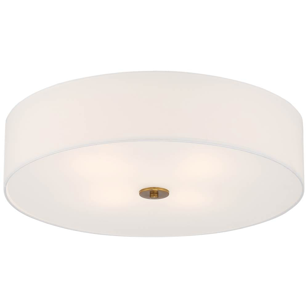 Access Lighting 64064LEDDLP-ABB/WH Antiqued Brushed Brass Led Flush Mount Image 2