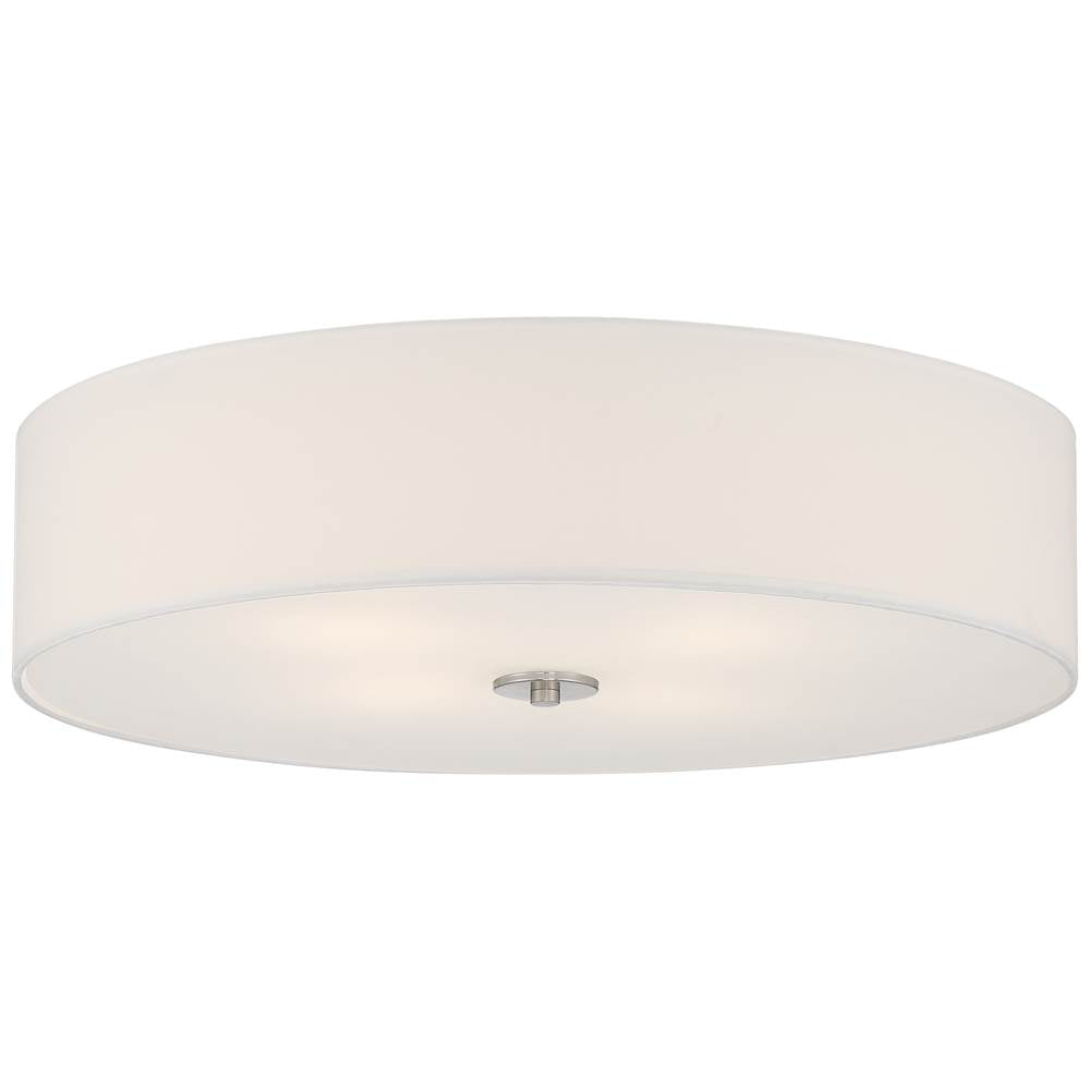 Access Lighting 64064LEDDLP-BS/WH Brushed Steel Led Flush Mount Image 1