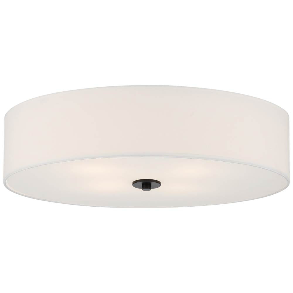 Access Lighting 64064LEDDLP-MBL/WH Matte Black Led Flush Mount Image 1