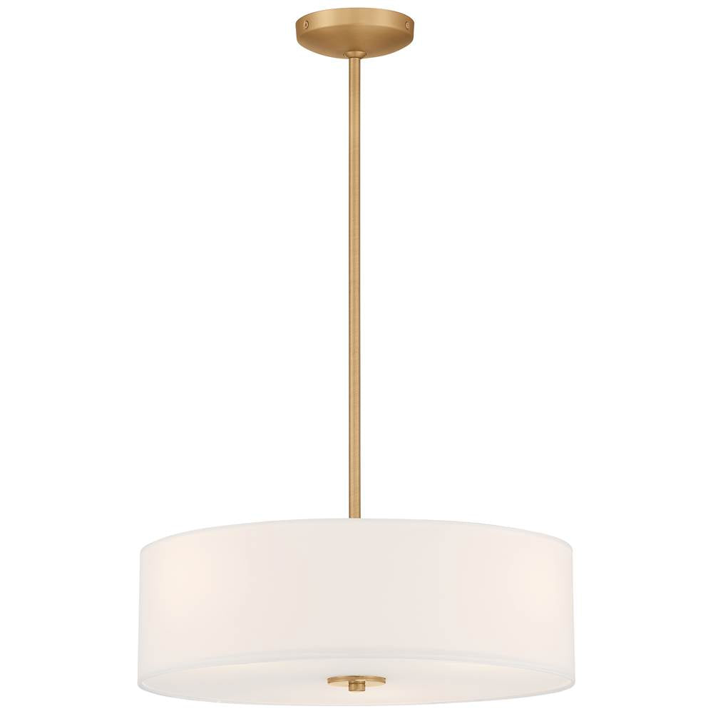 Access Lighting 64065LEDDLP-ABB/WH Antiqued Brushed Brass Led Pendant Or Semi-flush Image 1