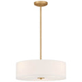 Access Lighting 64065LEDDLP-ABB/WH Antiqued Brushed Brass Led Pendant Or Semi-flush Image 1