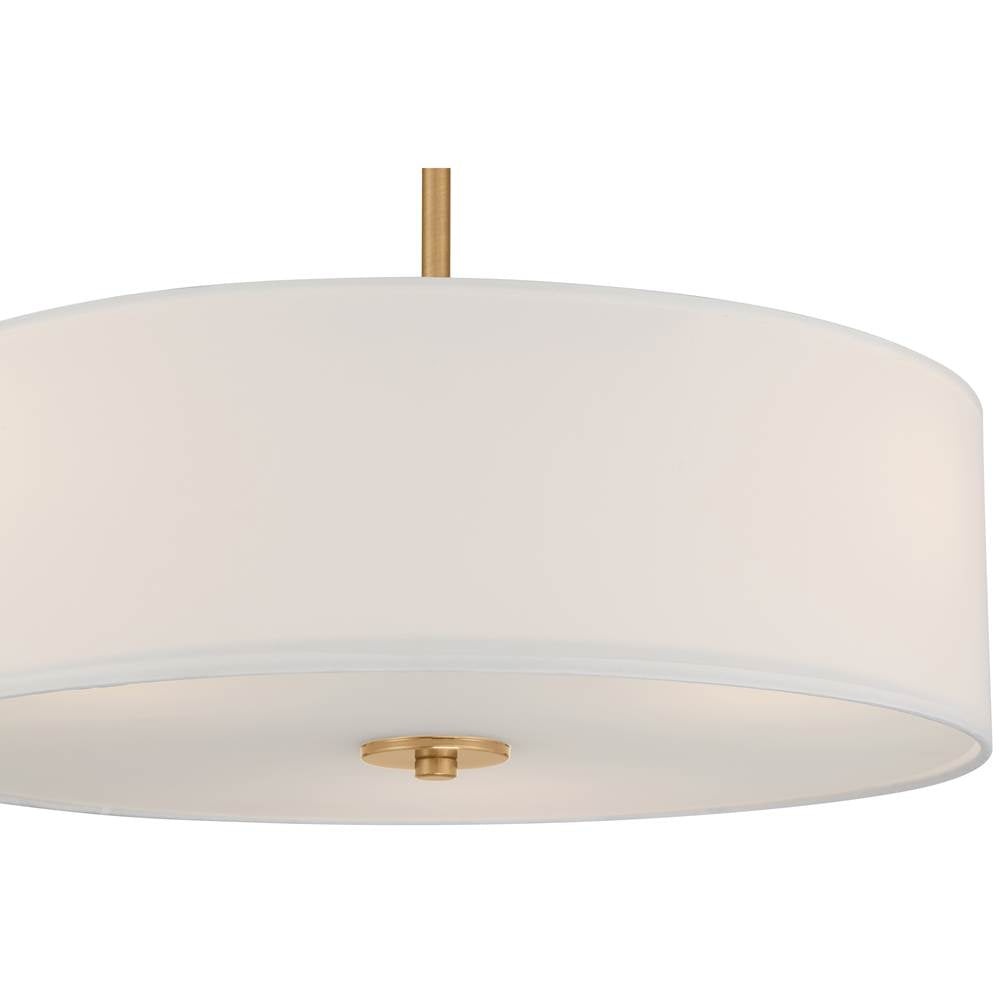 Access Lighting 64065LEDDLP-ABB/WH Antiqued Brushed Brass Led Pendant Or Semi-flush Image 2