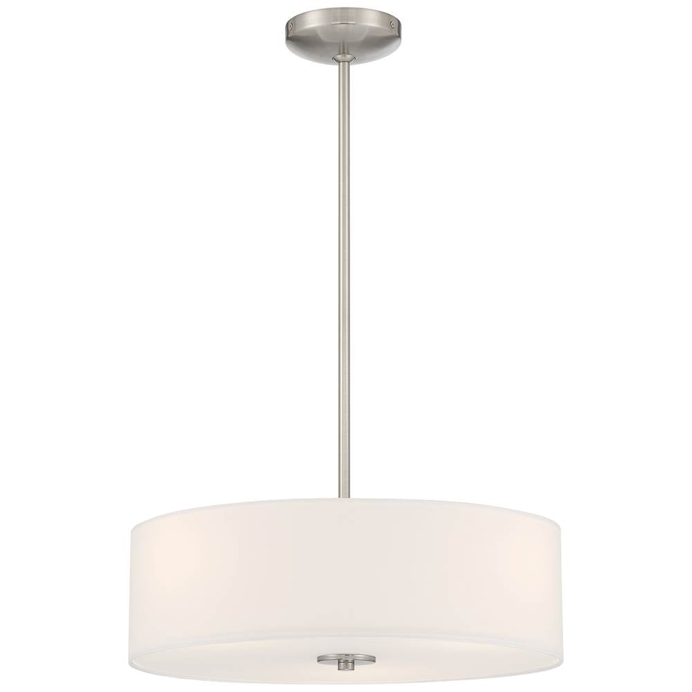 Access Lighting 64065LEDDLP-BS/WH Brushed Steel Led Pendant Or Semi-flush Image 1