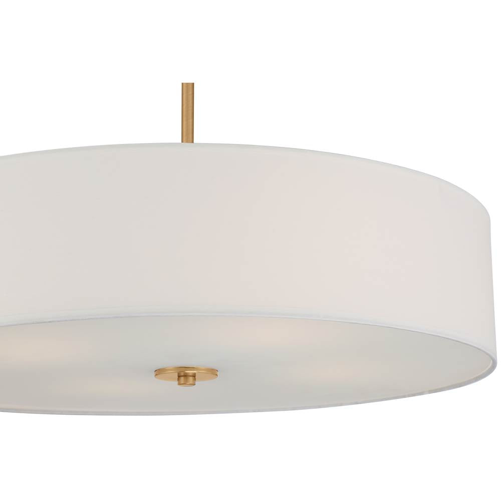 Access Lighting 64066LEDDLP-ABB/WH Antiqued Brushed Brass Led Pendant Or Semi-flush Image 2
