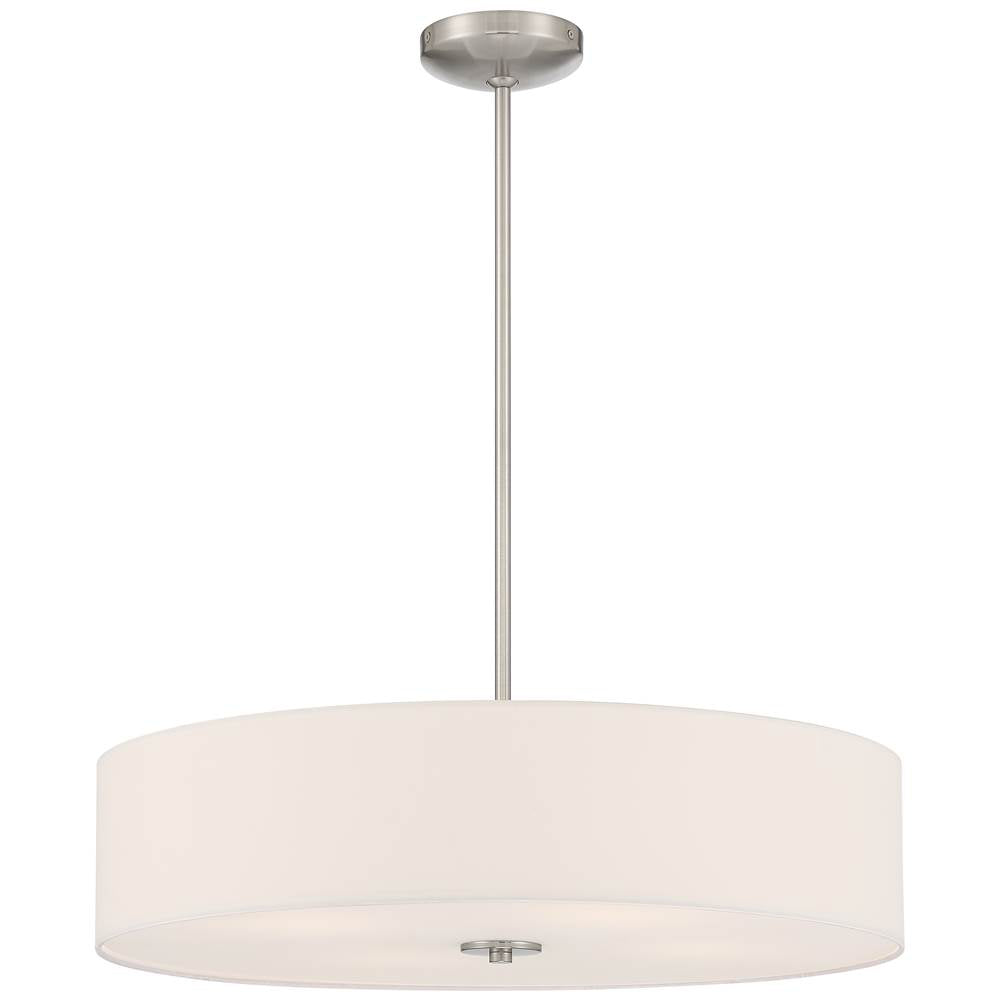 Access Lighting 64066LEDDLP-BS/WH Brushed Steel Led Pendant Or Semi-flush Image 1