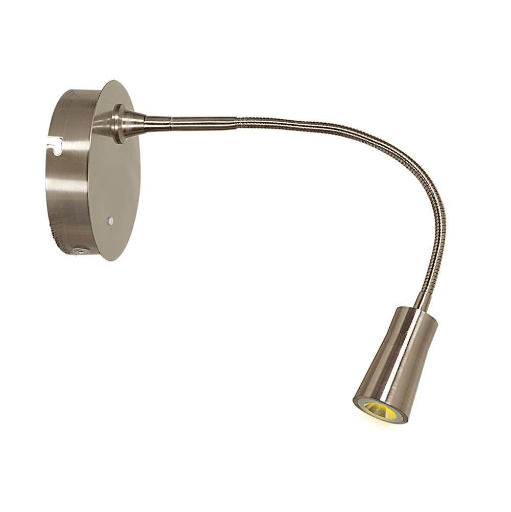 Access Lighting 70003LED-BS Brushed Steel Gooseneck Led Wall Reading Light Image 1
