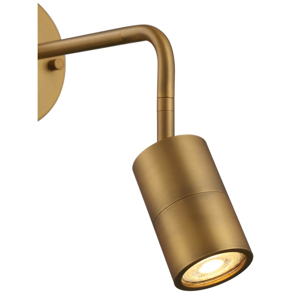 Access Lighting 72010LEDDLP-ABB Antiqued Brushed Brass 1 Light Led Wall Or Ceiling Spotlight Image 2