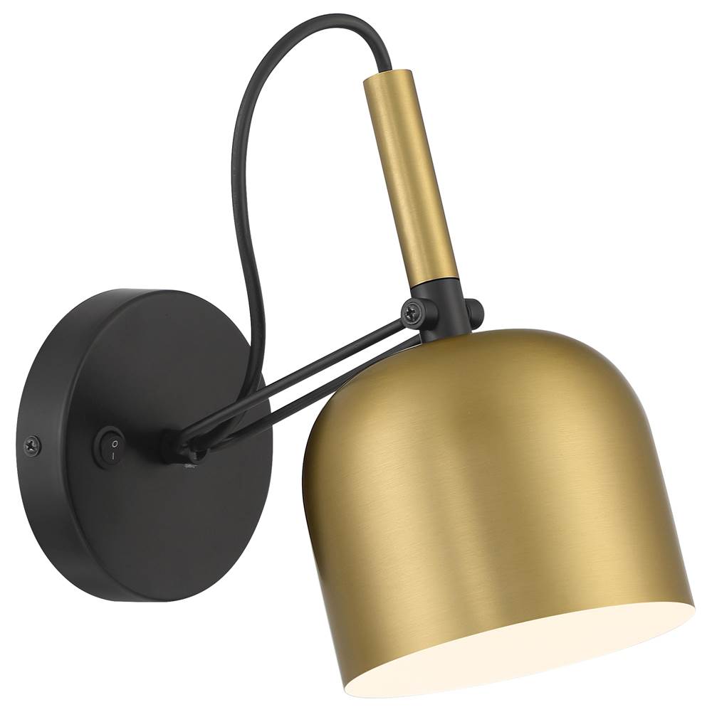 Access Lighting 72018LEDD-AWB Antique Brushed Brass,Black Ponti Led Reading Light Image 1
