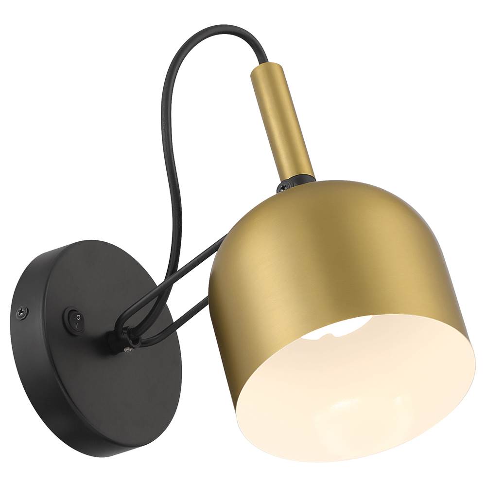 Access Lighting 72018LEDD-AWB Antique Brushed Brass,Black Ponti Led Reading Light Image 7
