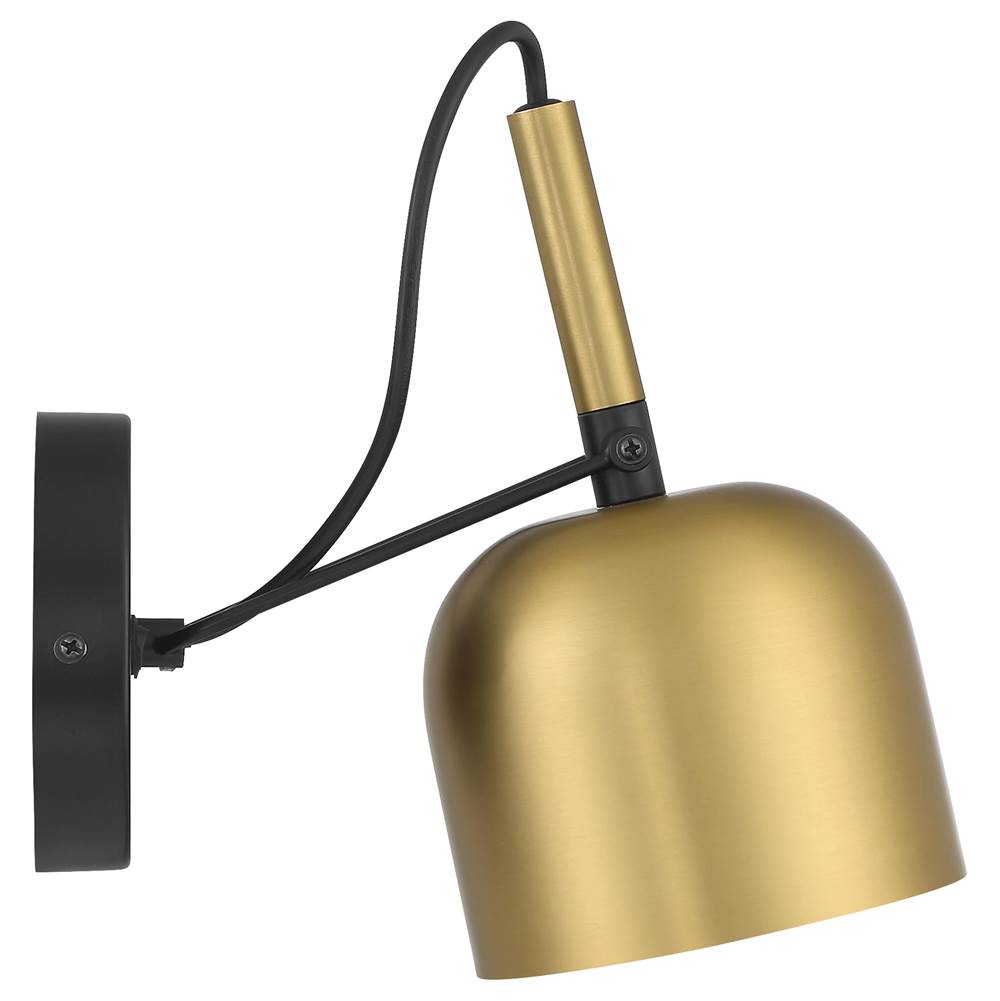 Access Lighting 72018LEDD-AWB Antique Brushed Brass,Black Ponti Led Reading Light Image 6