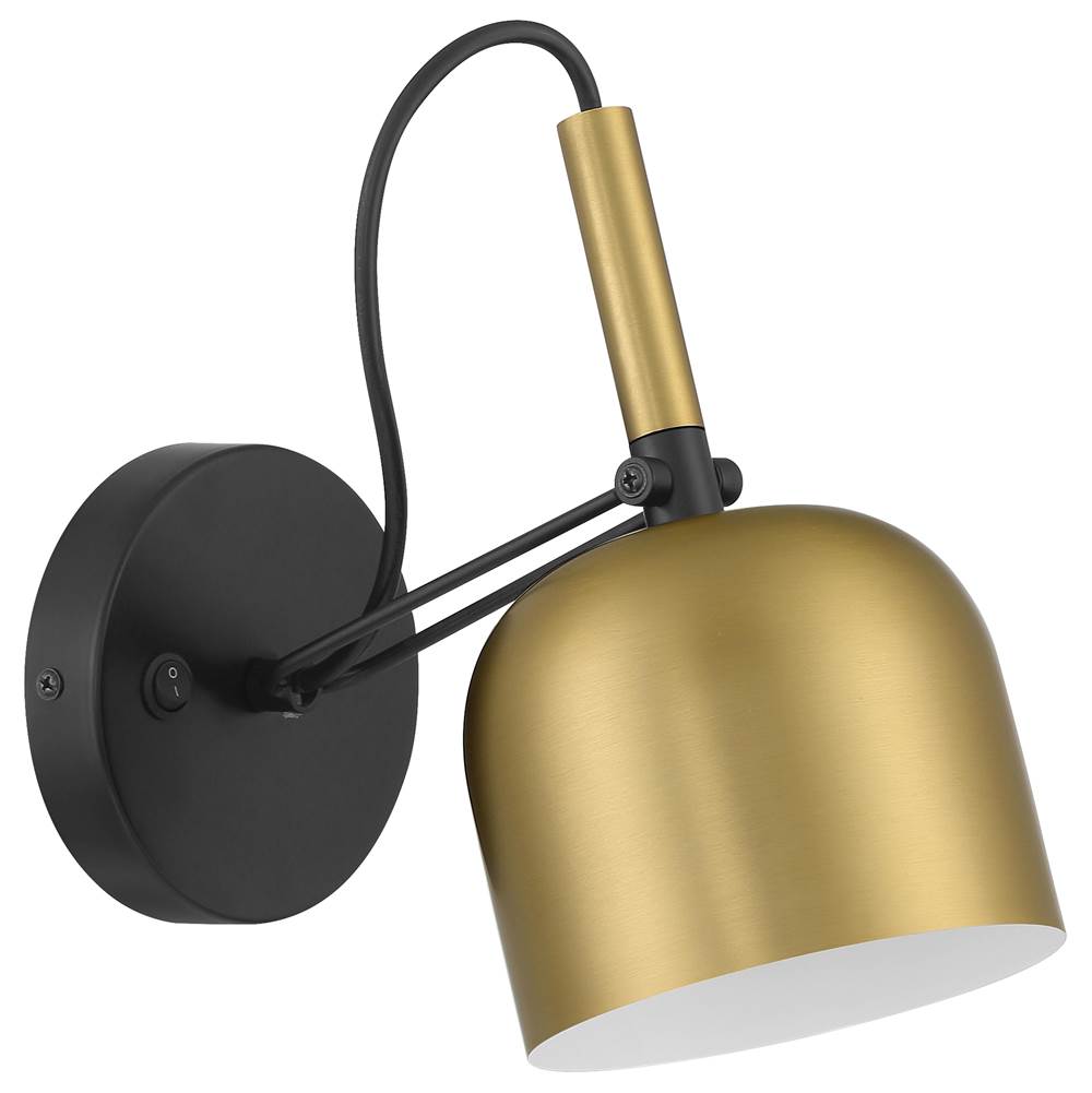 Access Lighting 72018LEDD-AWB Antique Brushed Brass,Black Ponti Led Reading Light Image 2