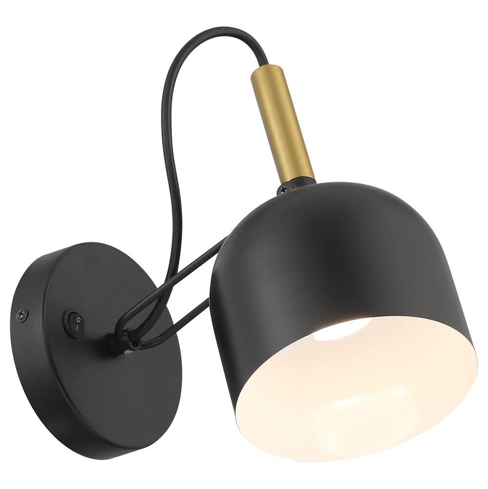 Access Lighting 72018LEDD-BWA Black,Antique Brushed Brass Ponti Led Reading Light Image 7